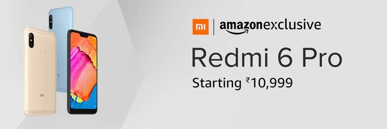 India Desire : Buy Redmi 6 Pro (Black, 4GB RAM, 64GB Storage) at Rs. 8999 from Amazon [Regular Price Rs 10999]